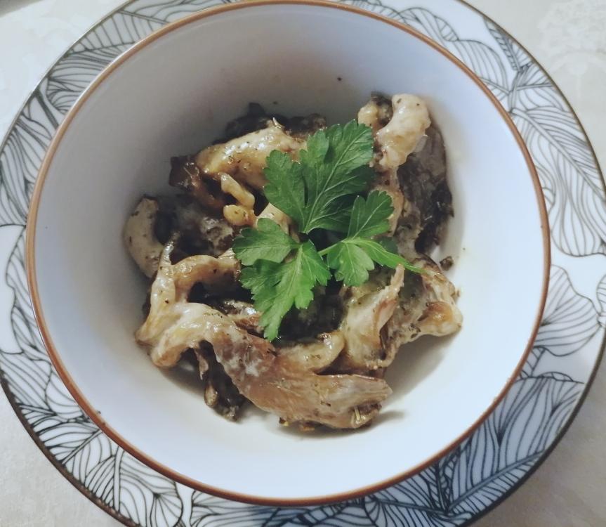 Entrée : Champignons à la crème